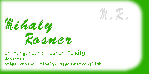 mihaly rosner business card