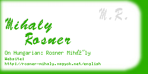 mihaly rosner business card